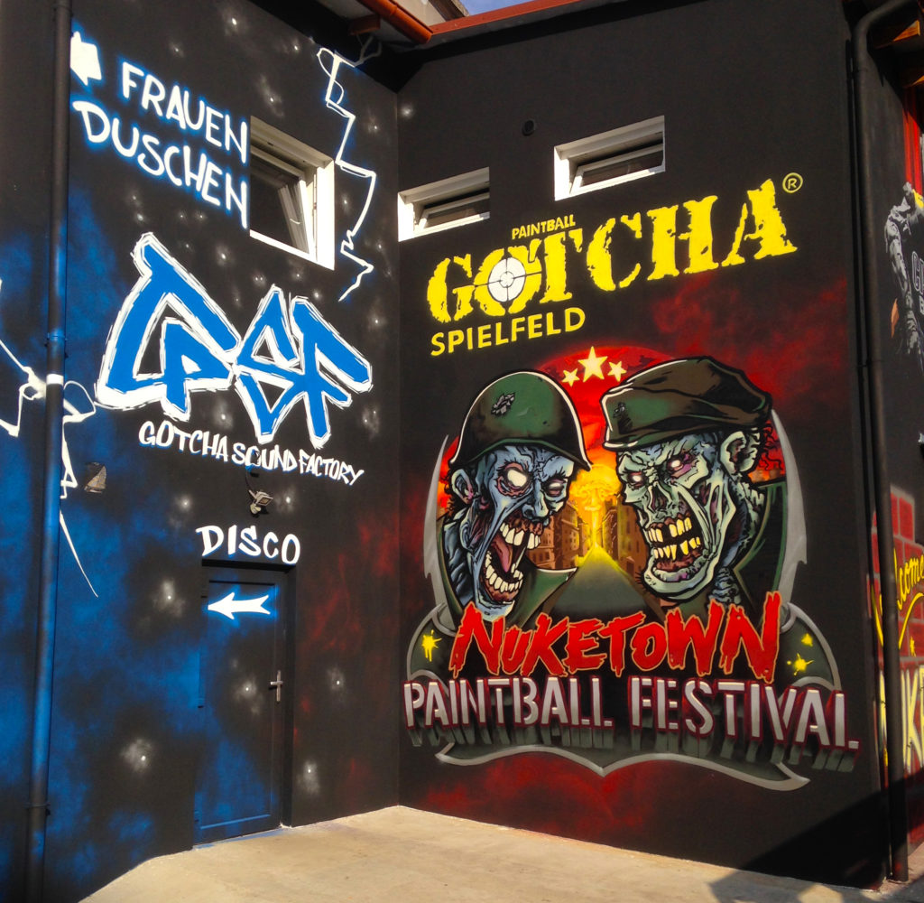 Gotcha spielfeld building – ARTSPRAYERS – Custom graffiti